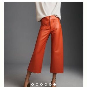 Anthropologie Maeve Vibrant Orange Pants